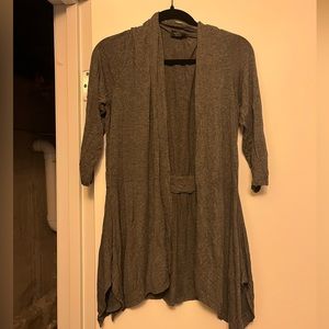 Ab studio grey cardigan with cinched waist